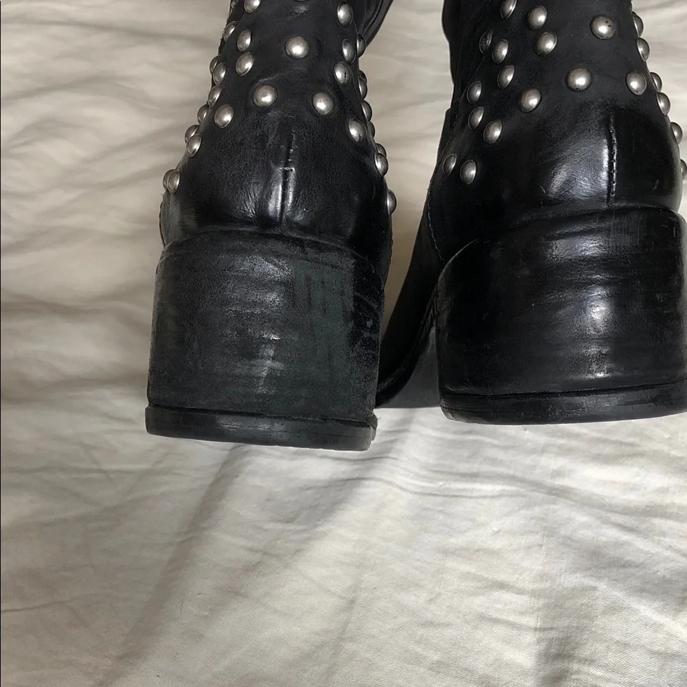 AS98 NWT Studded Leather Ankle Boots Size 11 EU42 - Picture 8 of 13